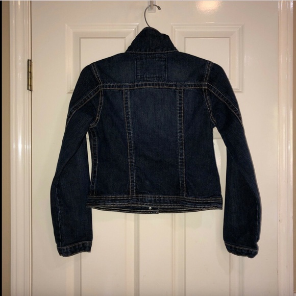 GAP Girls 1969 Crop Denim Blue Jean Jacket XXL 14 - Picture 3 of 6